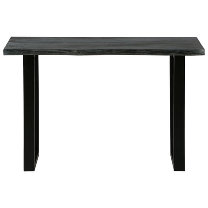 Tavolo Consolle in Legno Massello di Mindi 110x35x75 cm Grigio