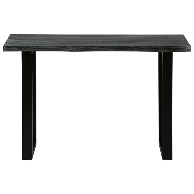 Tavolo Consolle in Legno Massello di Mindi 110x35x75 cm Grigio
