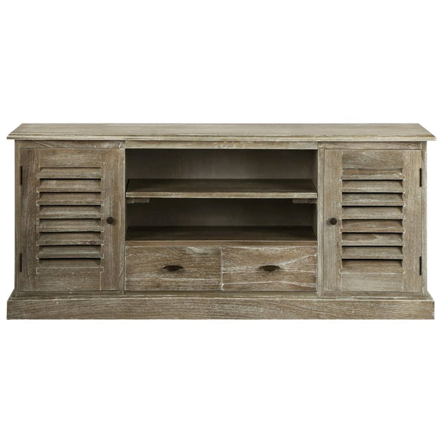 Mobile Porta TV in Legno Massello di Mindi 145x35x60 cm