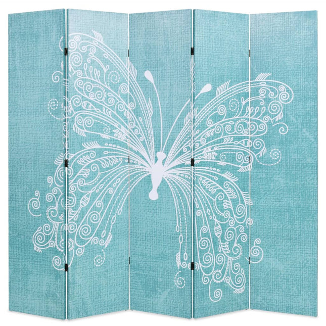Paravento Pieghevole 200x170 cm Stampa Farfalla Blu