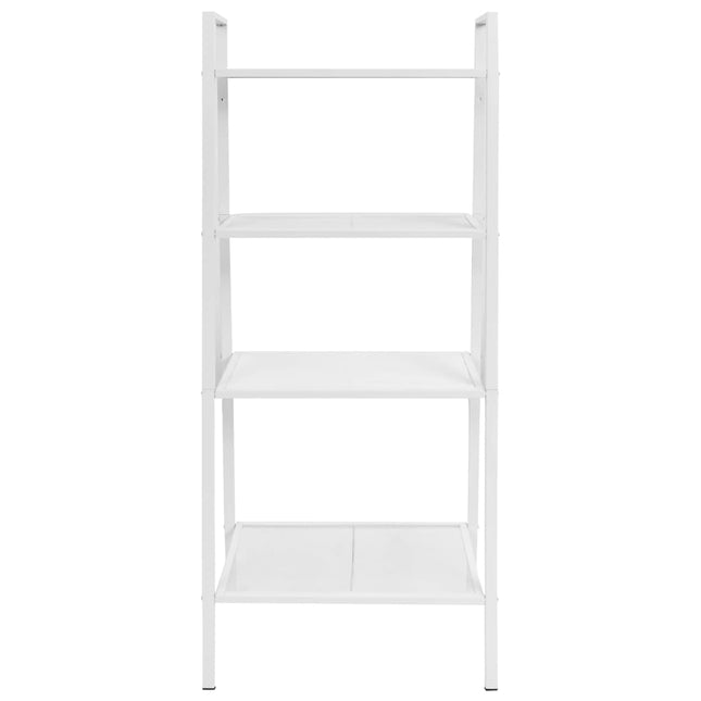 Libreria a Scala con 4 Ripiani in Metallo Bianco