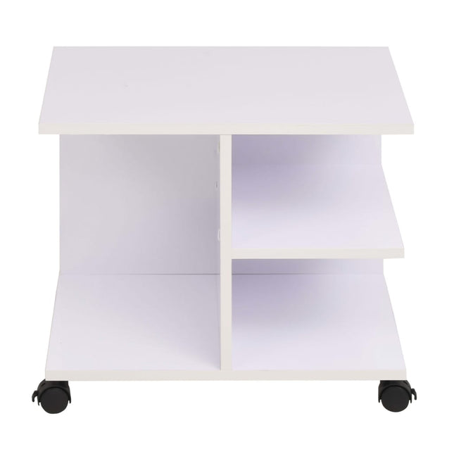 Scaffale con Ruote 50x35x42 cm Bianco