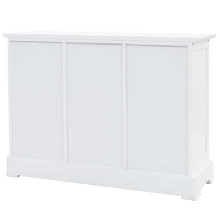 Credenza con 3 Ante in MDF e Legno di Pino 105x35x77,5 cm
