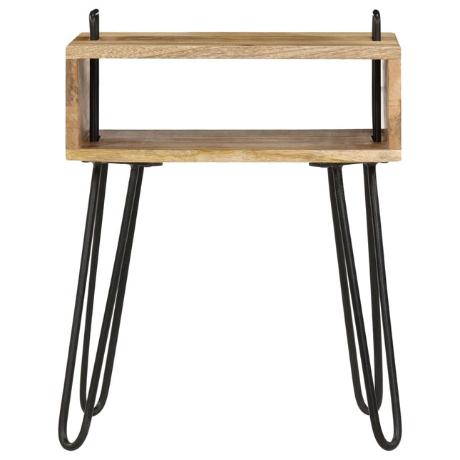 Comodino in Legno Massello di Mango 40x34x47 cm