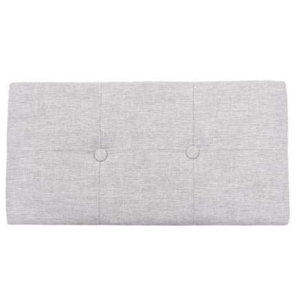 Panca e 2 Pouf in Giunco Grigio