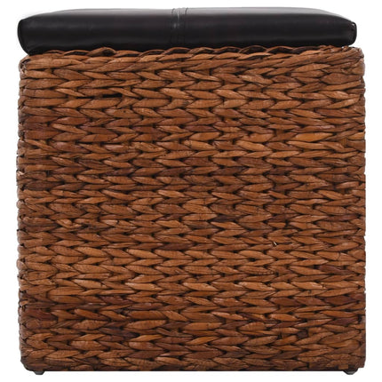 Panca in Giunco con 3 Ceste 105x40x42 cm Marrone