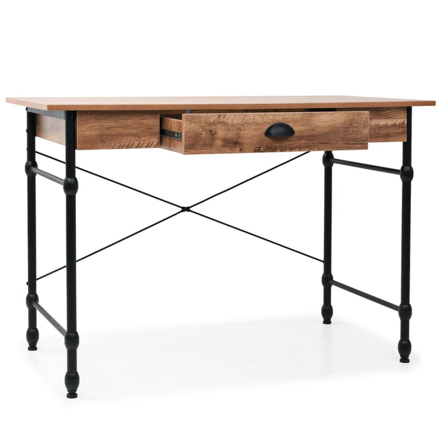 Scrivania con Cassetto 110x55x75 cm Colore Quercia
