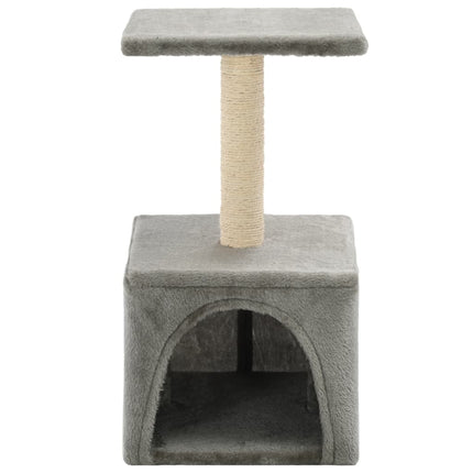 Albero per Gatti con Tiragraffi in Sisal 55 cm Grigio