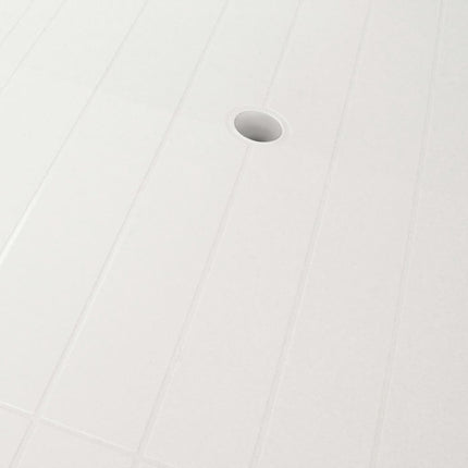 Set da Pranzo da Giardino 7 pz in Plastica Bianco