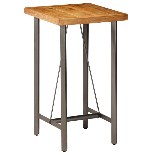 Tavolo da Bar in Teak Massello di Recupero 60x60x107 cm