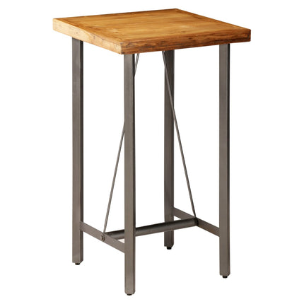 Tavolo da Bar in Teak Massello di Recupero 60x60x107 cm