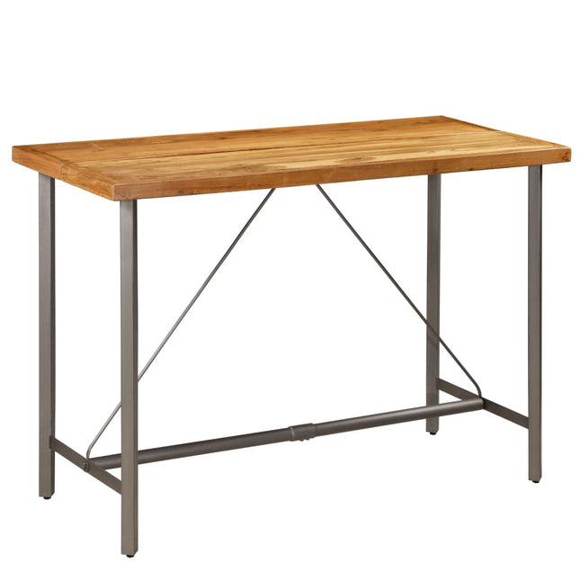 Tavolo da Bar in Teak Massello di Recupero 150x70x106 cm