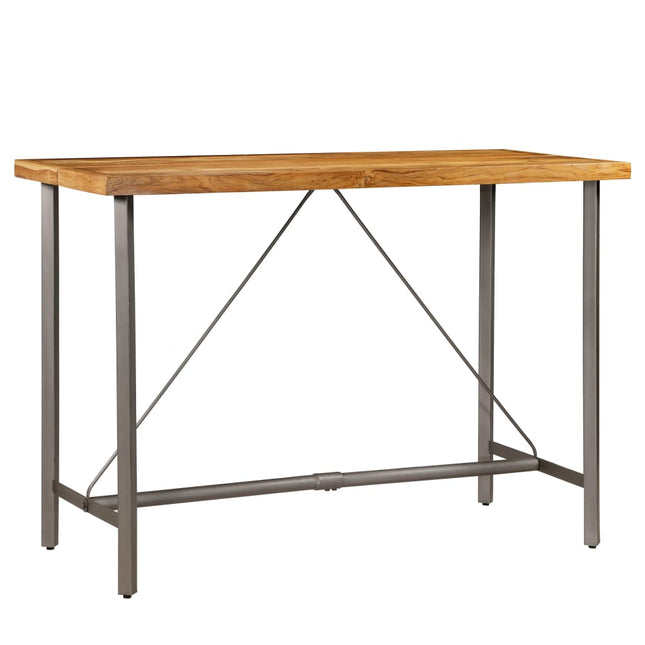 Tavolo da Bar in Teak Massello di Recupero 150x70x106 cm