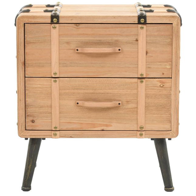 Comodino in Legno Massello di Abete 50x35x57 cm