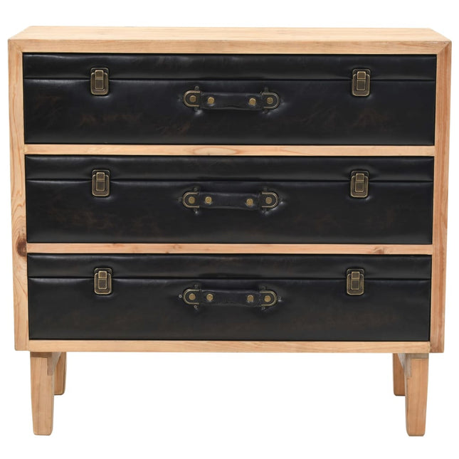 Cassettiera in Legno Massello di Abete 80x36x75 cm