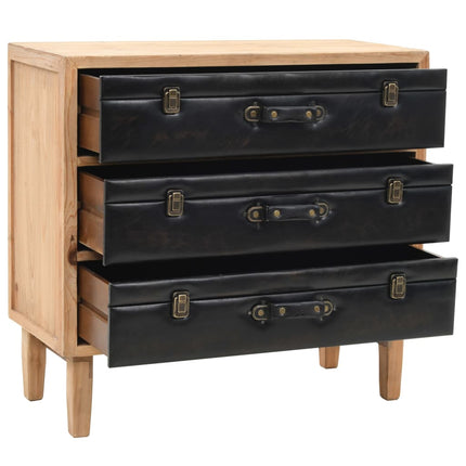 Cassettiera in Legno Massello di Abete 80x36x75 cm