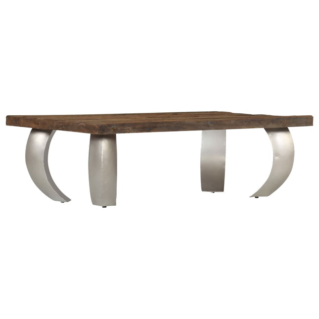 Tavolino Opium in Legno di Recupero e Acciaio 110x60x35cm