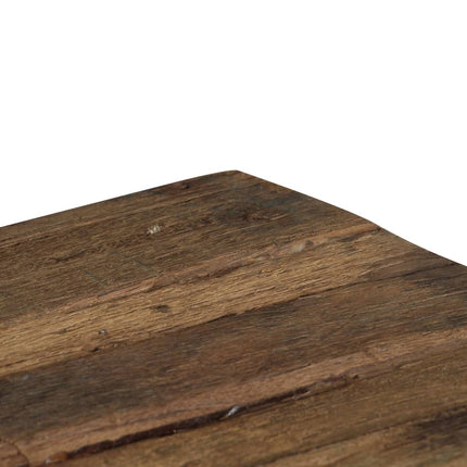 Tavolino Opium in Legno di Recupero e Acciaio 110x60x35cm