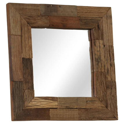Specchio in Legno Massello di Recupero 50x50 cm
