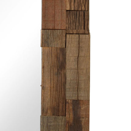 Specchio in Legno Massello di Recupero 50x80 cm