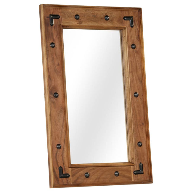Specchio in Legno Massello di Acacia 50x80 cm