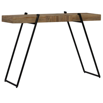 Tavolo Consolle in Legno di Teak di Recupero 120x35x81 cm