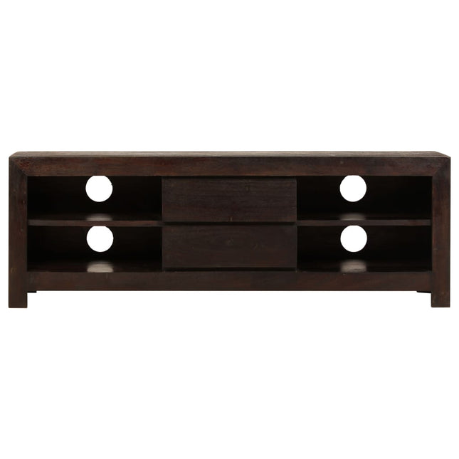 Mobile Porta TV in Legno di Acacia 120x30x40cm Marrone Scuro