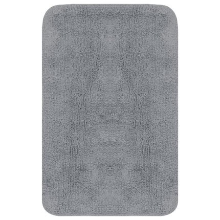 Set Tappetini per Bagno 3 pz in Tessuto Grigio