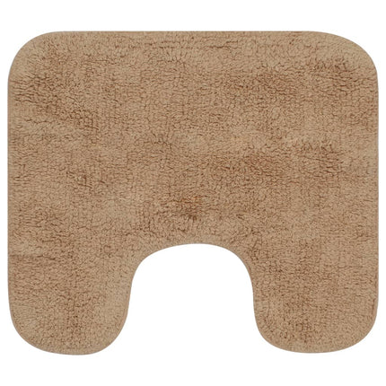 Set Tappetini per Bagno 3 pz in Tessuto Beige