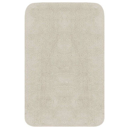 Set Tappetini per Bagno 3 pz in Tessuto Bianco