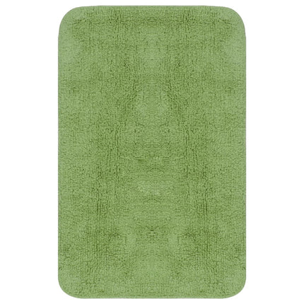 Set Tappetini per Bagno 3 pz in Tessuto Verde