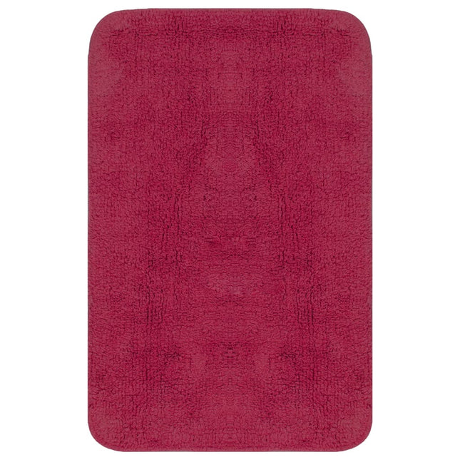 Set Tappetini per Bagno 3 pz in Tessuto Fucsia