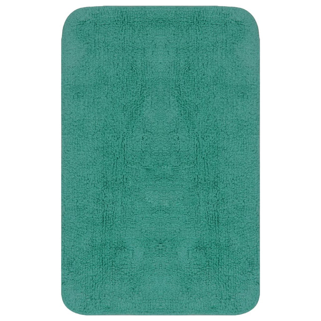 Set Tappetini per Bagno 3 pz in Tessuto Turchese