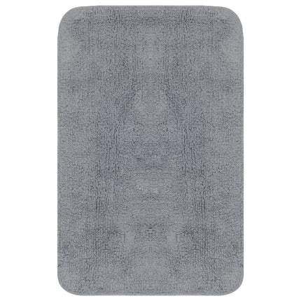 Set Tappetini per Bagno 2 pz in Tessuto Grigio