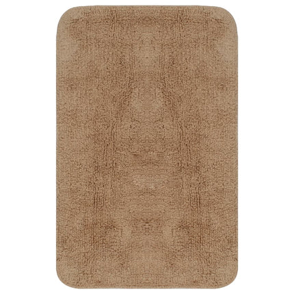 Set Tappetini per Bagno 2 pz in Tessuto Beige