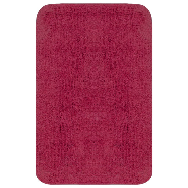 Set Tappetini per Bagno 2 pz in Tessuto Fucsia