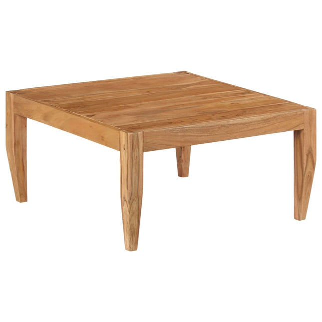 Tavolino da Salotto in Massello di Acacia 80x80x41 cm Marrone