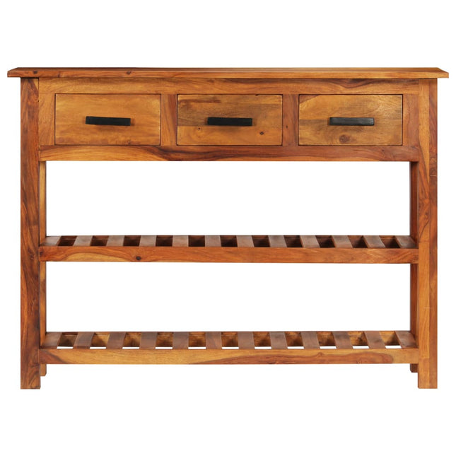 Credenza con 3 Cassetti 110x30x80 cm in Legno Massello