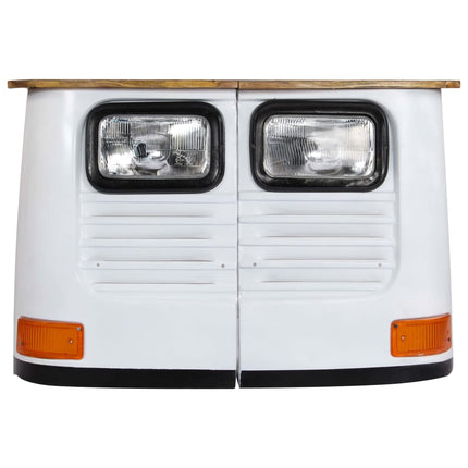 Credenza Camion in Legno Massello di Mango Bianco