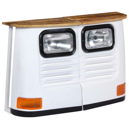 Credenza Camion in Legno Massello di Mango Bianco