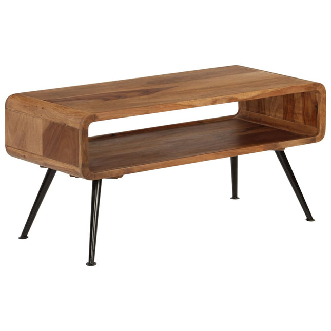 Tavolino da Salotto in Legno Massello di Sheesham 95x40x45 cm