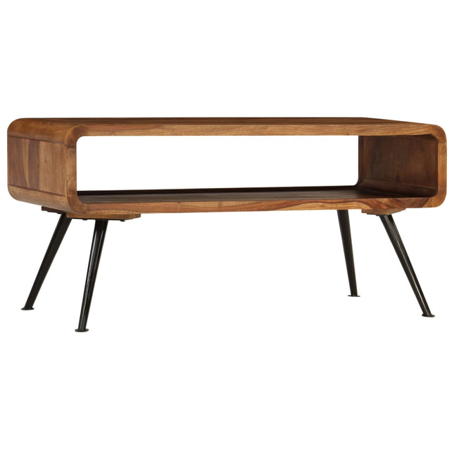 Tavolino da Salotto in Legno Massello di Sheesham 95x40x45 cm