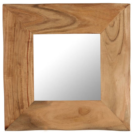 Specchio Cosmetico in Legno Massello di Acacia 50x50 cm