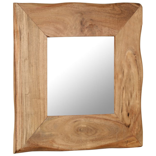 Specchio Cosmetico in Legno Massello di Acacia 50x50 cm