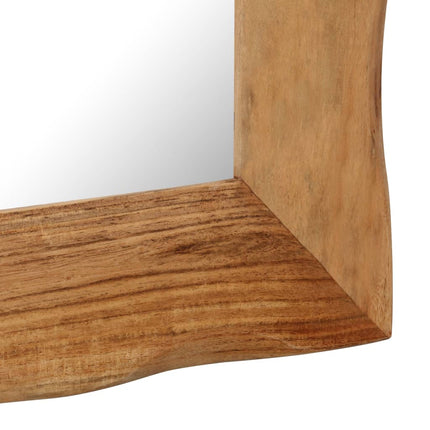 Specchio Cosmetico in Legno Massello di Acacia 50x50 cm