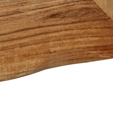 Specchio Cosmetico in Legno Massello di Acacia 50x50 cm