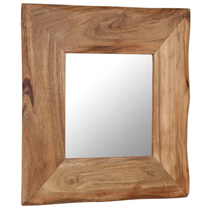 Specchio Cosmetico in Legno Massello di Acacia 50x50 cm