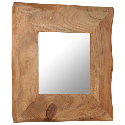 Specchio Cosmetico in Legno Massello di Acacia 50x50 cm