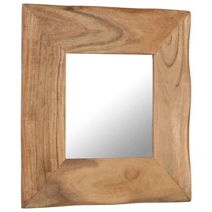 Specchio Cosmetico in Legno Massello di Acacia 50x50 cm