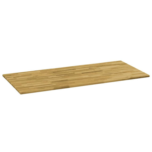Piano del Tavolo Massello di Rovere Rettangolare 23mm 140x60 cm